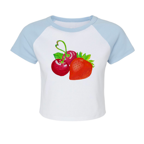 Straw-cherry Baby Tee (XS-2XL)
