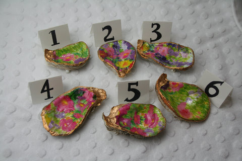 Oyster Trinket Dish (Floral)